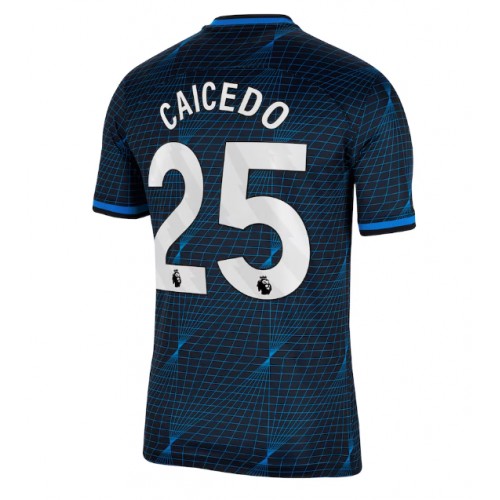 Pánský Fotbalový dres Chelsea Moises Caicedo #25 2023-24 Venkovní Krátký Rukáv